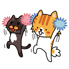 [LINEスタンプ] レオ君とソラちゃんの猫日常、第二弾。