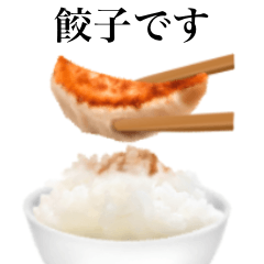 [LINEスタンプ] ワンバウンド 餃子です ご飯