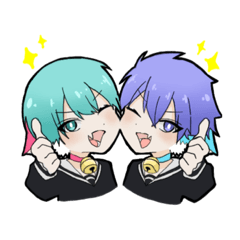 [LINEスタンプ] ねこ耳男子えぬくん＆けいくん