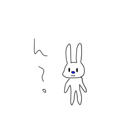 [LINEスタンプ] へにょへにょのうさぎさん