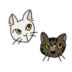 [LINEスタンプ] 『しろねこコフィ』と『きじとらアルト』