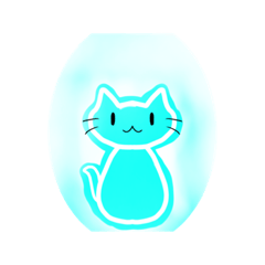 [LINEスタンプ] 水色猫