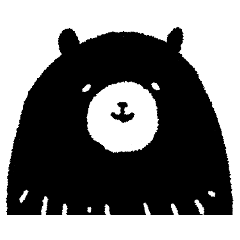 [LINEスタンプ] 黒い熊の日常