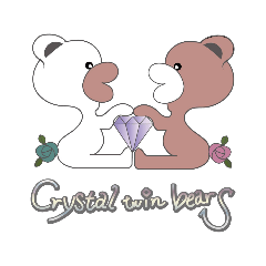 [LINEスタンプ] crystal♢﻿twin♢﻿bears 毎日使えるスタンプ