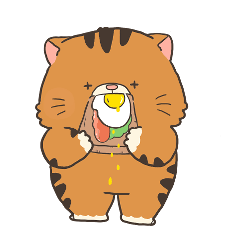 [LINEスタンプ] こねこのキジトラ