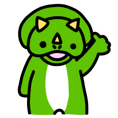 [LINEスタンプ] トリケラトプスのトプスくん 2