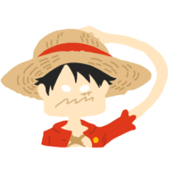 [LINEスタンプ] ONE PIECE 可愛いけど男らしい返事スタンプ