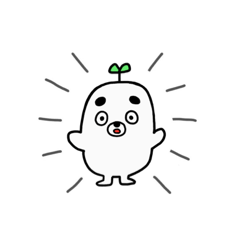 [LINEスタンプ] 白もぐらの子