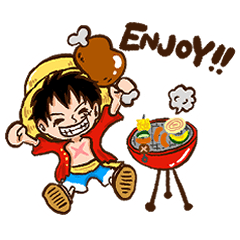 [LINEスタンプ] アウトドアを楽しむONE PIECE