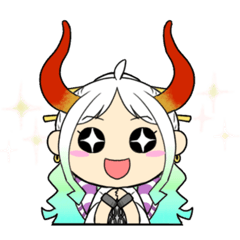 [LINEスタンプ] ONE PIECE  ヤマト坊ちゃんと周りの人達