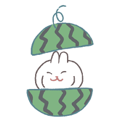 [LINEスタンプ] うさぎのいる日常 夏
