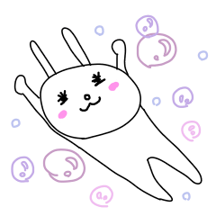 [LINEスタンプ] ゴツ顔うさぎ