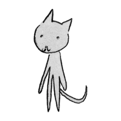 [LINEスタンプ] 薄いねことうさぎ