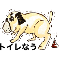 [LINEスタンプ] パグのダイキチくん