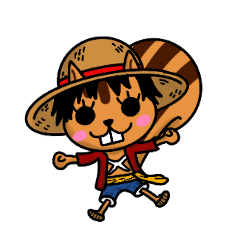 [LINEスタンプ] りすちゃんスタンプ 〜ONE PIECE編〜