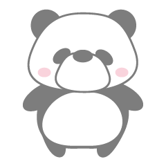 [LINEスタンプ] 手書きパンダのパンくん(シンプル文字なし)