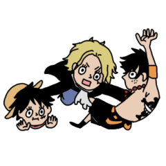 [LINEスタンプ] ONE PIECE ちょゆるかわ