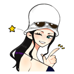 [LINEスタンプ] ONE PIECE ロビンちゃん中心のスタンプ