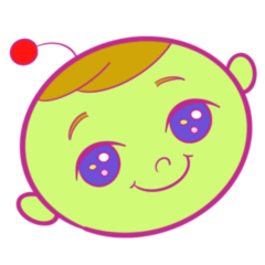 [LINEスタンプ] 動く、おちゃめな宇宙人！