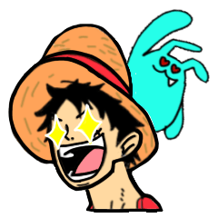 [LINEスタンプ] ONE PIECE-好きなキャラ時々鬼うさ時々大翔