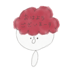 [LINEスタンプ] 水彩絵の具 くるくるちゃんVer.