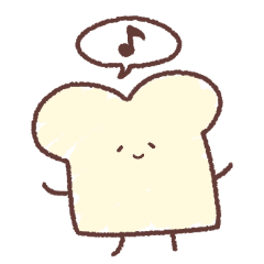 [LINEスタンプ] おいしい！バター塗られた食パン