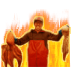 [LINEスタンプ] 〜Real漁師〜