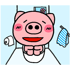 [LINEスタンプ] 生活通用語♡可愛的小豬