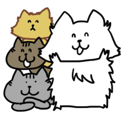 [LINEスタンプ] もふりねこたち3