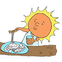 [LINEスタンプ] ほのぼの夏の太陽