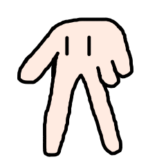[LINEスタンプ] 手の生き物