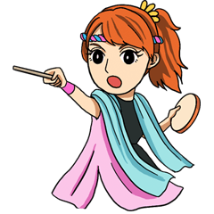 [LINEスタンプ] 太鼓の朱ちゃん