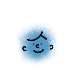 [LINEスタンプ] カラフルな友達(青色)