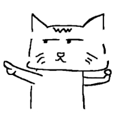 [LINEスタンプ] しもぶくれなブサカワ猫