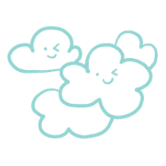 [LINEスタンプ] ミントウィンク雲、落書き。