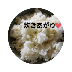 [LINEスタンプ] ごはん大好きなんです♥