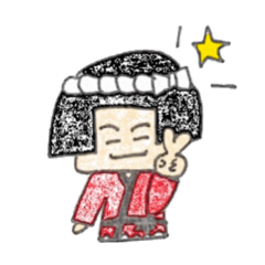 [LINEスタンプ] 手書きの江戸子ちゃん