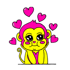[LINEスタンプ] モンキー モモ