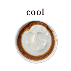 [LINEスタンプ] コーヒーとミルクのアイス と 英語