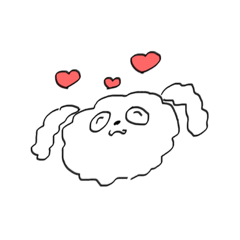 [LINEスタンプ] ちょっと雑なマルチーズのみるく