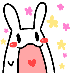 [LINEスタンプ] 大きなおくちのうさぎさん