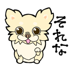 [LINEスタンプ] 自称チワワ部代表（クリーム）