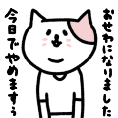 [LINEスタンプ] ほとんど動かないねこにゃん