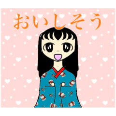 [LINEスタンプ] 着物や歴史上の服の女の子