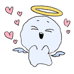 [LINEスタンプ] ふわふわかわいい天使ちゃん