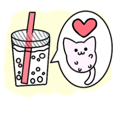 [LINEスタンプ] カラフルなタピねこ