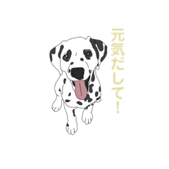[LINEスタンプ] わんこのスタンプ-ダルメシアン-