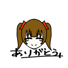 [LINEスタンプ] りぼんの女の子のスタンプ