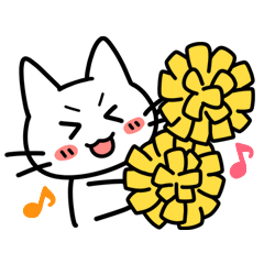 [LINEスタンプ] 今日もがんばるしろいねこ 02