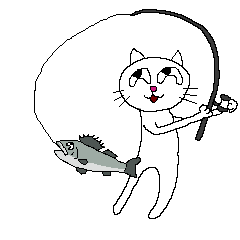[LINEスタンプ] 釣りと猫